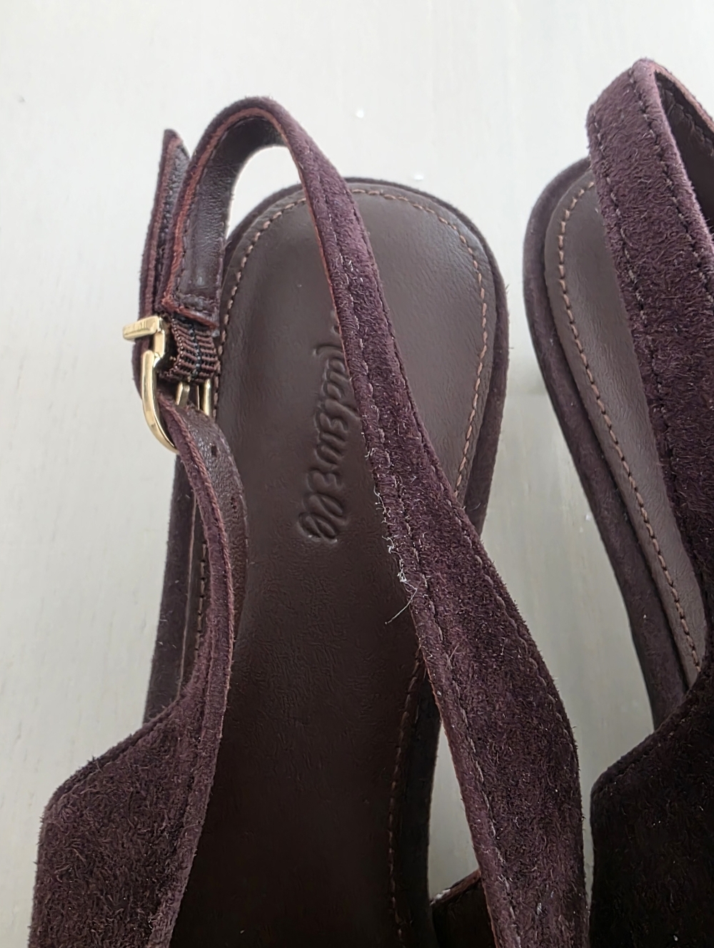 NWOT Madewell Women's The Emilie Slingback Pump Chocolate Raisin Sz 8.5 $178 - Picture 5 of 8